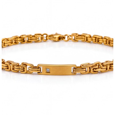 Pulsera Dorada Eslabones...
