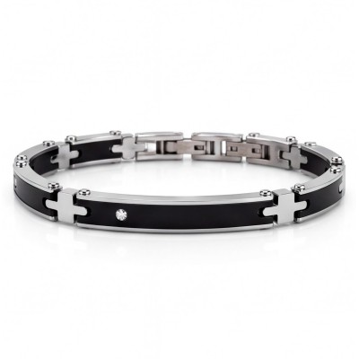 Pulsera Negra y Plateada...